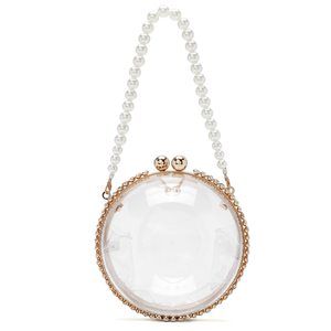 Rhinestones Evening Handbag Acrylic Clear Clutch Bridal Purse :D